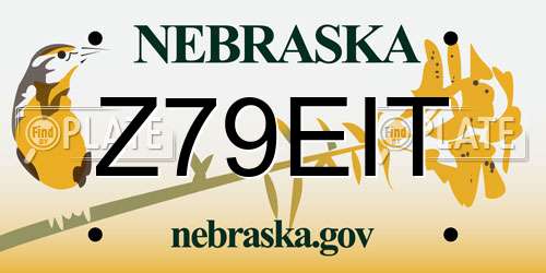 Z79EIT Nebraska License Plate