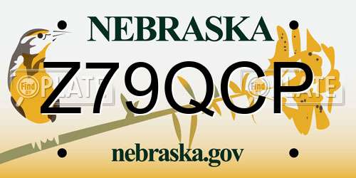 Z79QCP Nebraska License Plate