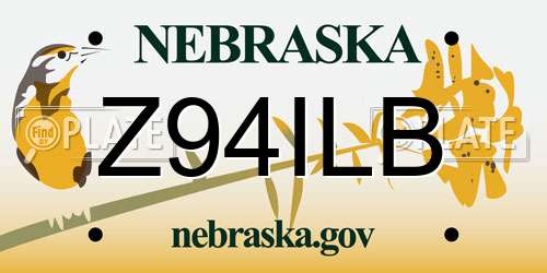 Z94ILB Nebraska License Plate