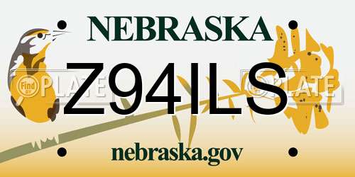Z94ILS Nebraska License Plate