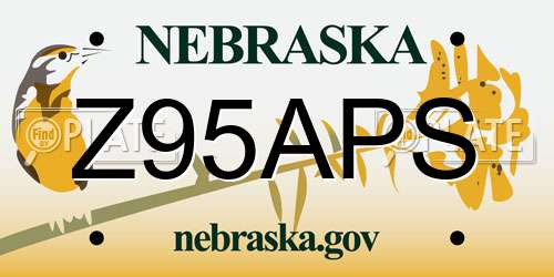 Z95APS Nebraska License Plate