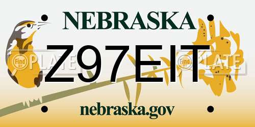 Z97EIT Nebraska License Plate