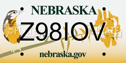 Z98IOV Nebraska License Plate