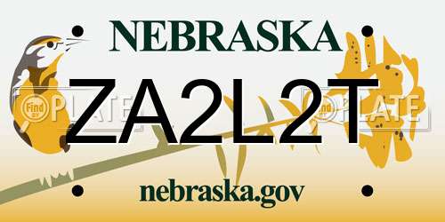 ZA2L2T Nebraska License Plate