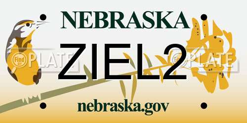ZIEL2 Nebraska License Plate