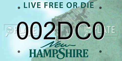 002DC0 New Hampshire License Plate