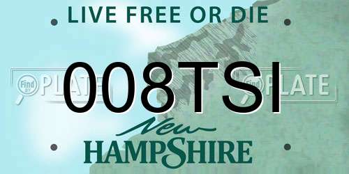 008TSI New Hampshire License Plate