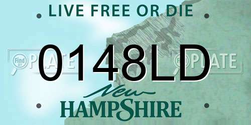 0148LD New Hampshire License Plate