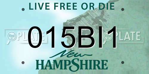 015BI1 New Hampshire License Plate