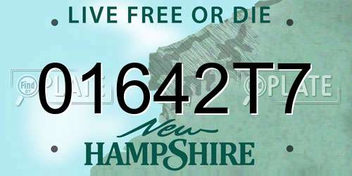 01642T7 New Hampshire License Plate
