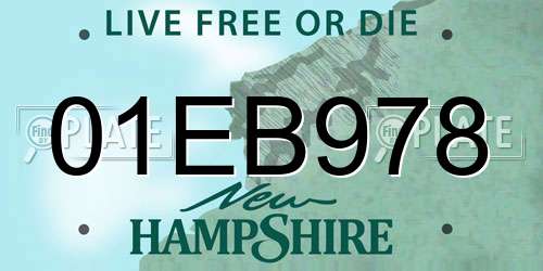 01EB978 New Hampshire License Plate