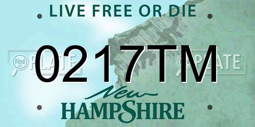 0217TM New Hampshire License Plate