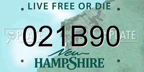 021B90 New Hampshire License Plate
