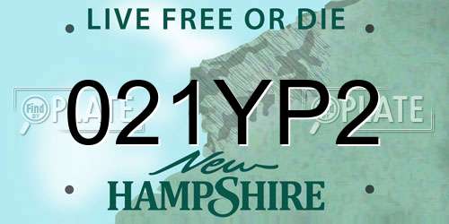 021YP2 New Hampshire License Plate