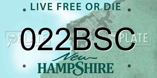 022BSC New Hampshire License Plate