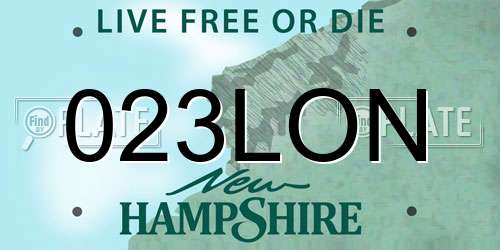 023LON New Hampshire License Plate