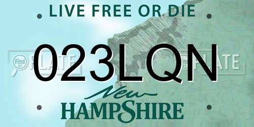 023LQN New Hampshire License Plate