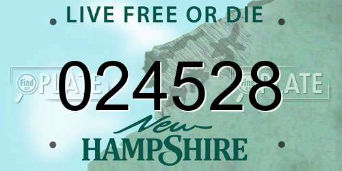 024528 New Hampshire License Plate