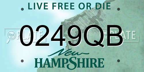 0249QB New Hampshire License Plate