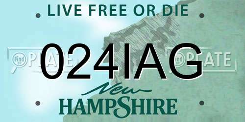 024IAG New Hampshire License Plate