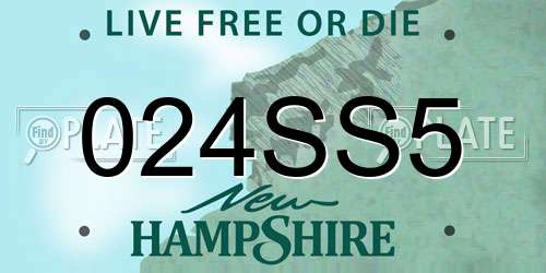 024SS5 New Hampshire License Plate