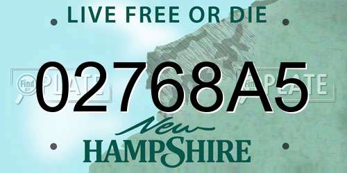 02768A5 New Hampshire License Plate