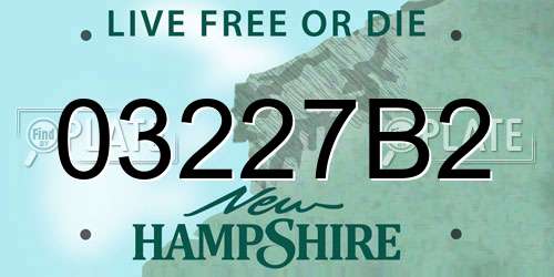 03227B2 New Hampshire License Plate