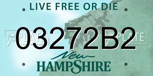 03272B2 New Hampshire License Plate