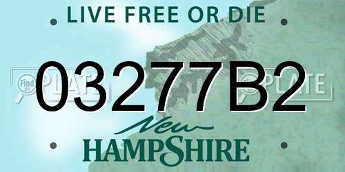 03277B2 New Hampshire License Plate