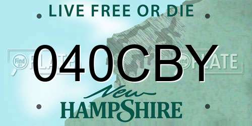 040CBY New Hampshire License Plate
