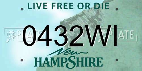 0432WI New Hampshire License Plate