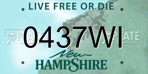 0437WI New Hampshire License Plate