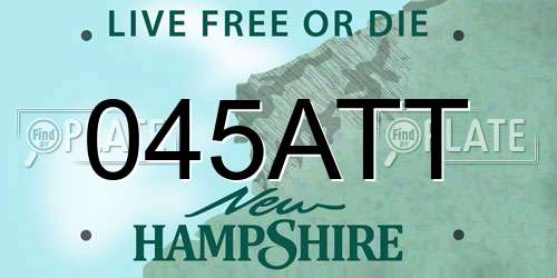 045ATT New Hampshire License Plate