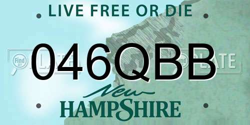 046QBB New Hampshire License Plate