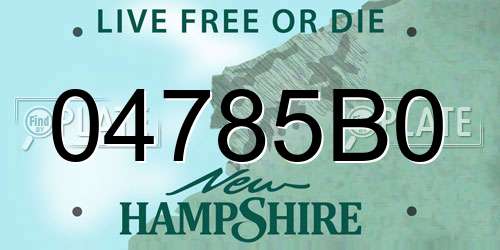 04785B0 New Hampshire License Plate