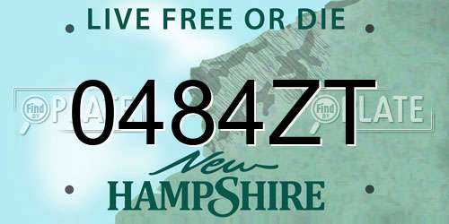 0484ZT New Hampshire License Plate
