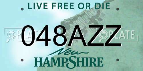 048AZZ New Hampshire License Plate