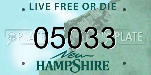 05033 New Hampshire License Plate