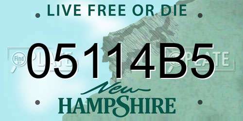 05114B5 New Hampshire License Plate
