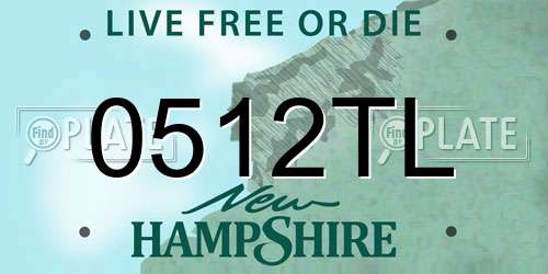 0512TL New Hampshire License Plate