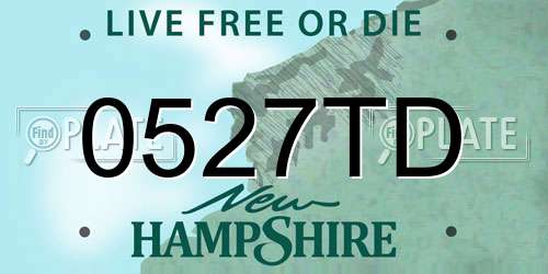 0527TD New Hampshire License Plate
