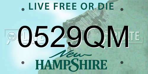 0529QM New Hampshire License Plate