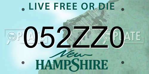 052ZZ0 New Hampshire License Plate
