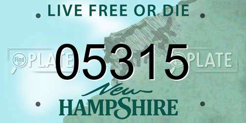05315 New Hampshire License Plate