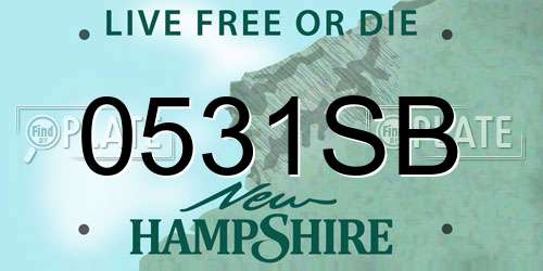 0531SB New Hampshire License Plate