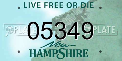 05349 New Hampshire License Plate