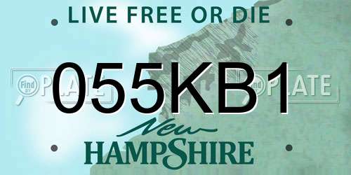 055KB1 New Hampshire License Plate