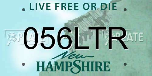 056LTR New Hampshire License Plate