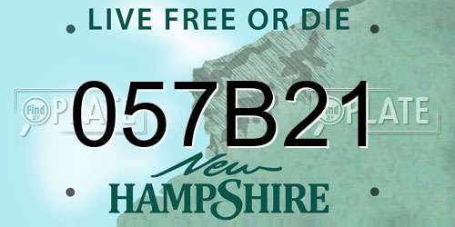 057B21 New Hampshire License Plate