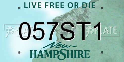 057ST1 New Hampshire License Plate